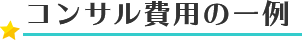 コンサル費用の一例